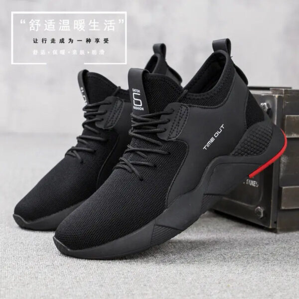 Wholesale cheap Men's Fly Weave Sport Shoes Fashion Upper Running Sneakers Casual - Image 3