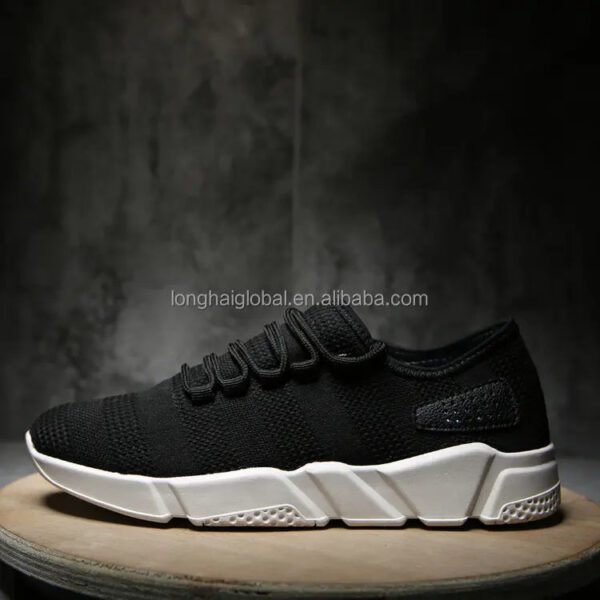 Fashionable Cheap Sport Shoes cool man shoes with black white gray colors - Image 3