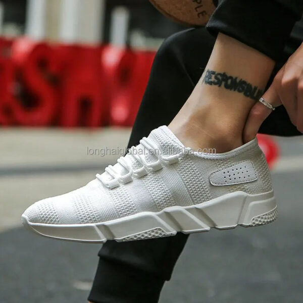 Fashionable Cheap Sport Shoes cool man shoes with black white gray colors - Image 5