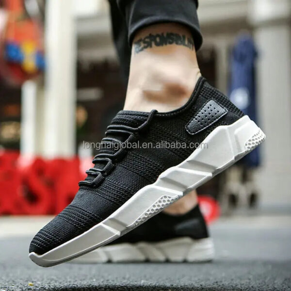 Fashionable Cheap Sport Shoes cool man shoes with black white gray colors - Image 6