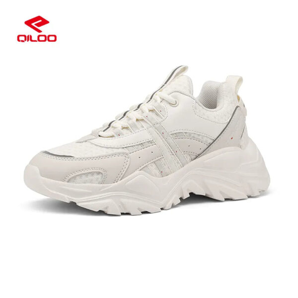 QILOO Wholesale Chunky Sport Shoes for Women Non-Slip Lace-Up Running Sneakers Lighted Upper Closure for Summer Winter Spring - Image 2