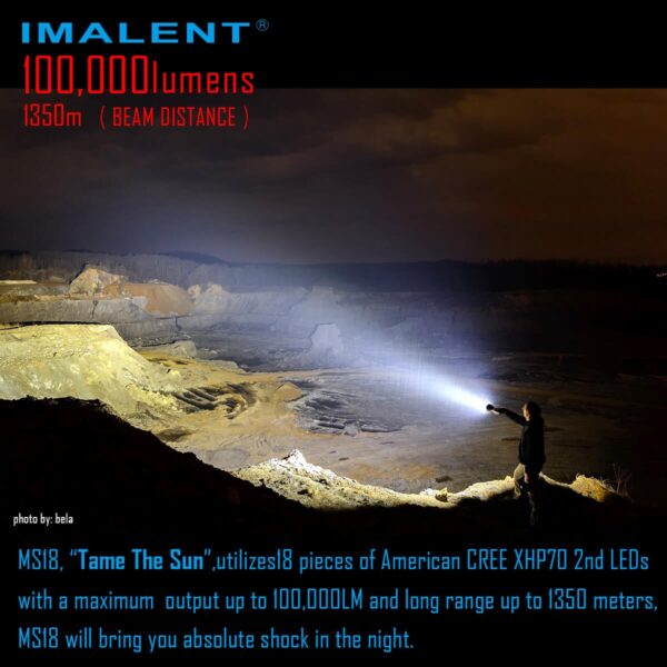 IMALENT MS18 Flashlight LED 1,00,000 Lumens - Image 3