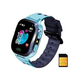 Smartwatch for Boys & Girls, Calling Smart Watch for Kids with Location Tracker, Camera, SOS & Safe Zone Alert, Remote Monitoring, Voice Chat, App Control, 4G/5G Sim Support -Blue