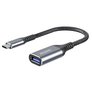 USB Type C to USB 3.0 OTG Cable, Adapter, Connector, Fast Charging, Data Transfer Speed Up to 10 GBPS, Compatible with Laptops, Tablets, Smartphone and Chargers
