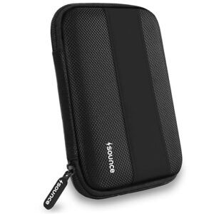 Rugged Hard Drive Case for 2.5-inch, Hard Disk Case, EVA Disk Pouch, External Hard Disk Cover, Portable Storage Shell for Gadget Hard Disk USB Cable Mobile Charger Earphone, Waterproof (Black)