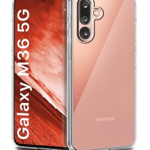 Transparent Back Cover Case for Samsung Galaxy M36 5G | Samsung Galaxy F36 5G | Raised Bumps for Full Device & Camera Protection Shockproof TPU Silicone Mobile Case – Transparent